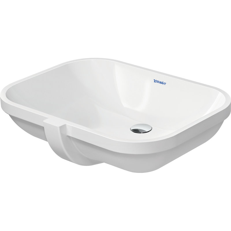 Elegant D-Code White Ceramic Oval Undermount Bathroom Sink