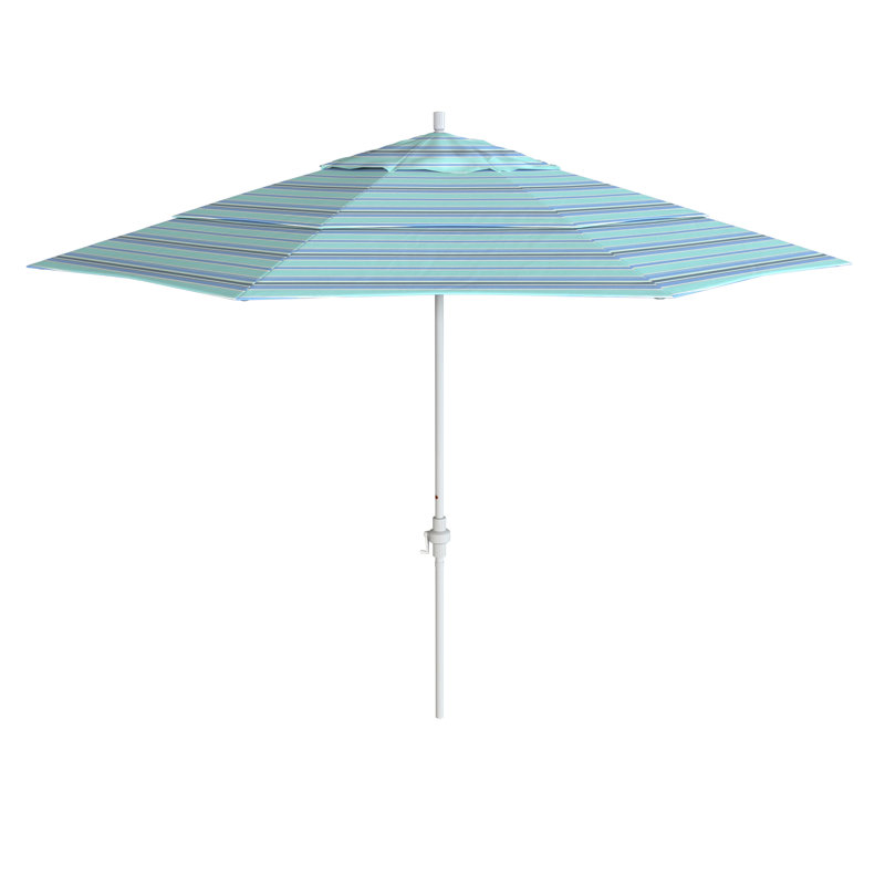 Parasol de marché 132 po Sunbrella, Sunbrella® Dolce à rayures oasis