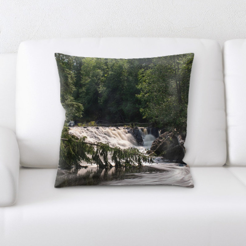 Waterfall Microsuede Reversible Throw Pillow