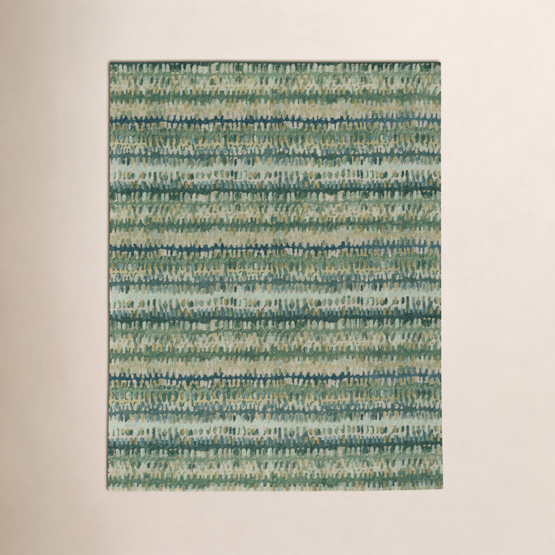 Paint Chip Wool Abstract Area Rug, Rectangle 2' x 3'