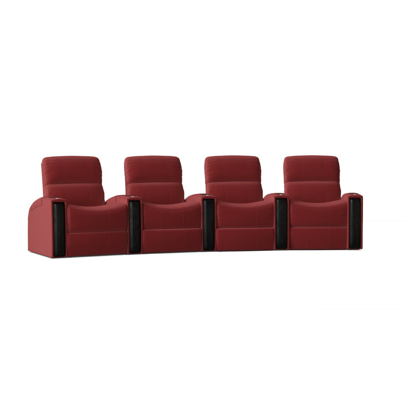 Sièges de cinéma maison (rangée de 4), Électrique, Rouge luxueux