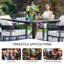 Callista All Steel Outdoor Dining Table with Umbrella Hole
