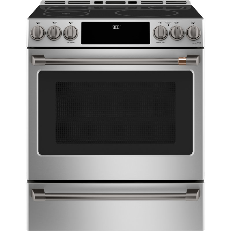 Front Control Induction Range Handle Kit, Brushed Black