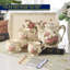 Service à thé en porcelaine rose rétro, tasses à thé avec théière