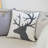 Holiday Reindeer Velvet Accent Pillow 20x20 – White and Gray with Insert-116945007
