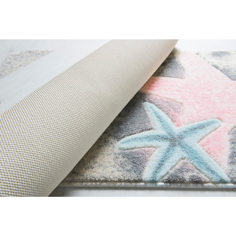 Tapis de bain John, Rose / gris, H 0,5 po x l 31 po x L 55 po
