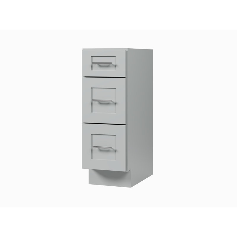 Base de meuble-lavabo 3 tiroirs Disar, Gris