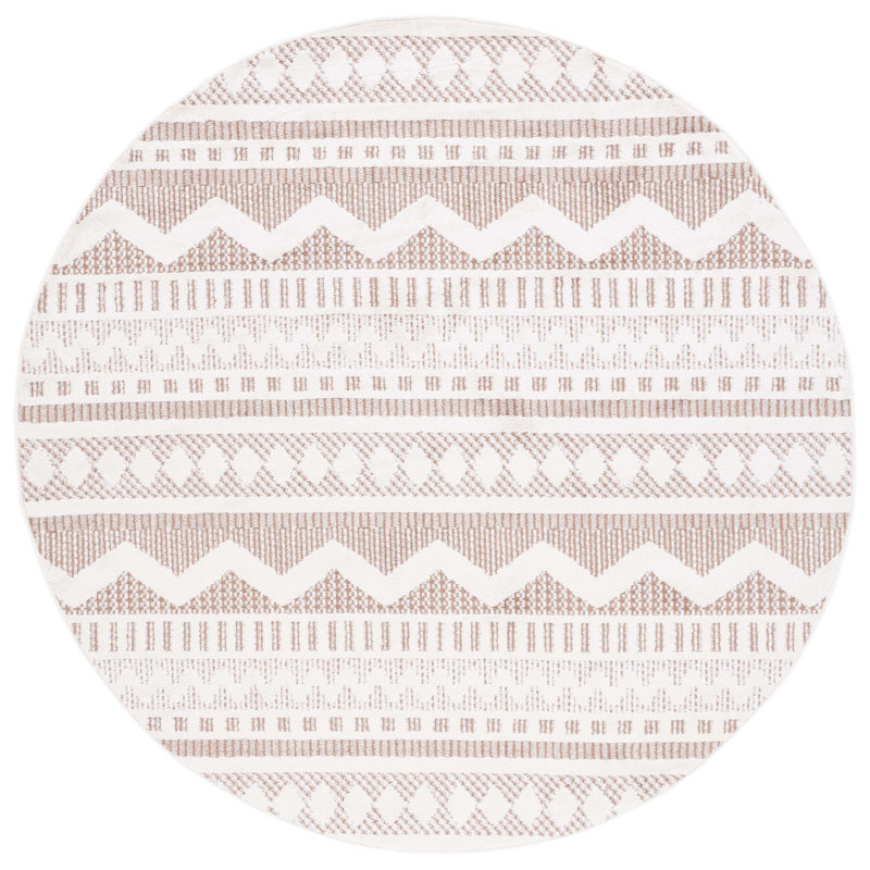 Tapis géométrique Delmontez Performance, Rond 6 pi 7 po
