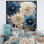 Symphonie blanche et bleue sur toile