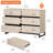4-Piece Modern Bedroom Furniture Set, 94.5-Inch Dresser With 12 Drawers And 2 Nightstands Featuring Drawer And Cabinet Design, Bedroom Set Of 4-847738141