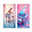 Piano Retro Reverberations - Ensemble de 2 décorations murales piano-1005020018-1005020019