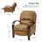 Hardge Genuine Leather Manual Standard Recliner-1618472791