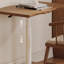 Bureau d'écriture rectangulaire en bois massif brun noisette-1745540344