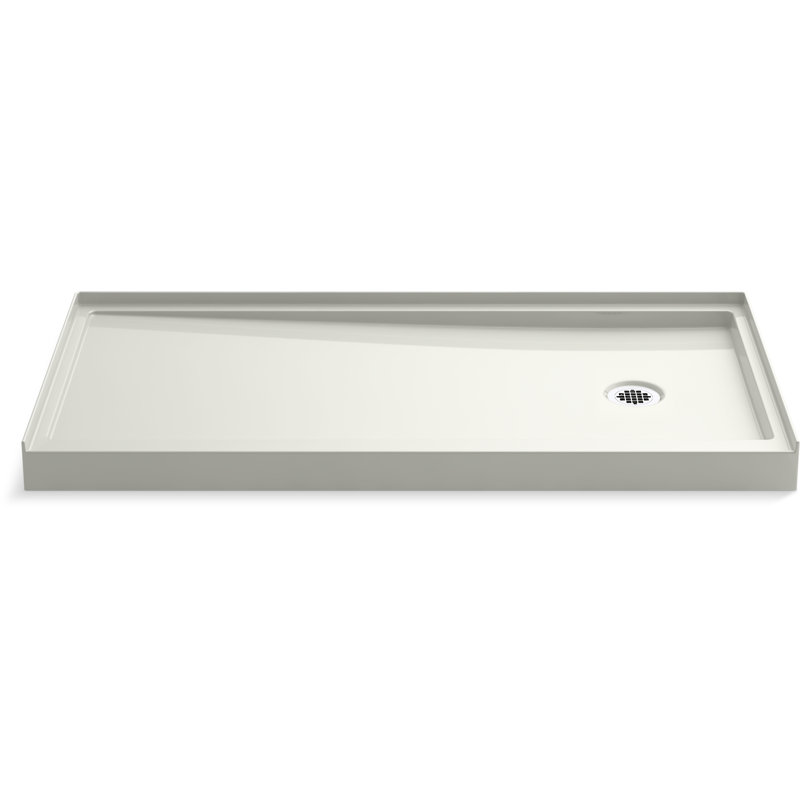 Rely60-In X 30-In Single-Threshold Shower Base With Left-Hand Drain, Dune, Right