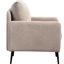 Fauteuil Modern Home avec housse en chenille et pieds en métal