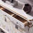 Hand-painted art storage sideboard.