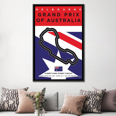 «Minimal Movie», course de course de Melbourne, impression sur toile