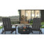 Foyer étoile et lune avec housse en filet et 2 chaises Adirondack en résine de polyester-520550711