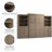 Arlex Queen Bed and 2 Shelving Units with Doors (126W)-88709868