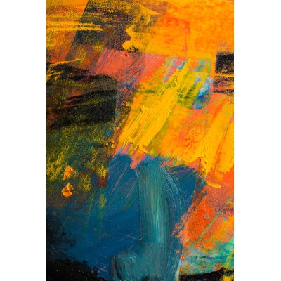 Abstract Painted Canvas. Oil Paints On A Palette. Colorful Background.