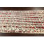 Tapis ivoire noué à la main de conception unique 5 pi 6 po x 11 pi 7 po