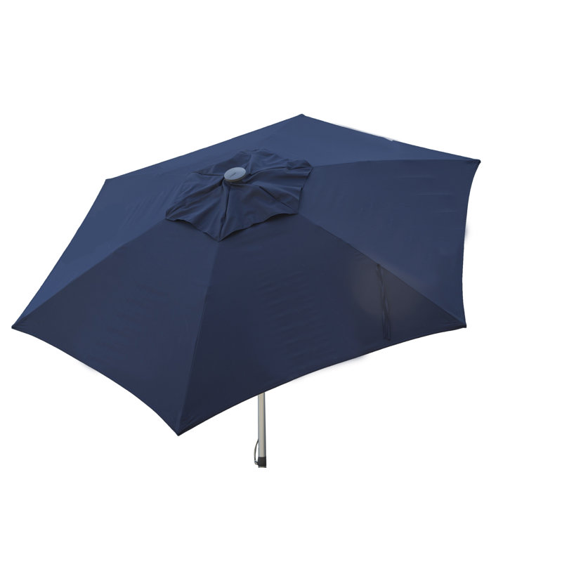 Parasol de marché en aluminium 8,5 pi, Bleu marine
