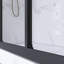 48 po X P 70 po H Porte de douche semi-encadrée avec design triple coulissant au fini noir mat