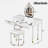 Modern Vanity Table Set With Touch Screen Lighted Mirror, Dressing Table And A Cushioned Stool