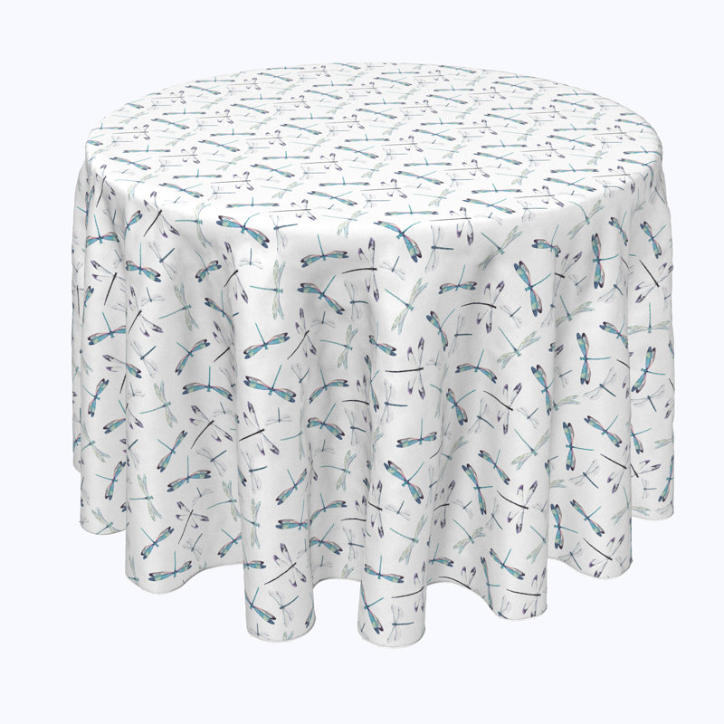 Brady Geometric Round Tablecloth, 114" x 114"