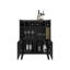 Vance 40-Inch High Bar Cabinet with 6 Wine Bottle Rack, 2-Door Storage Cabinet and Compact Top Surface