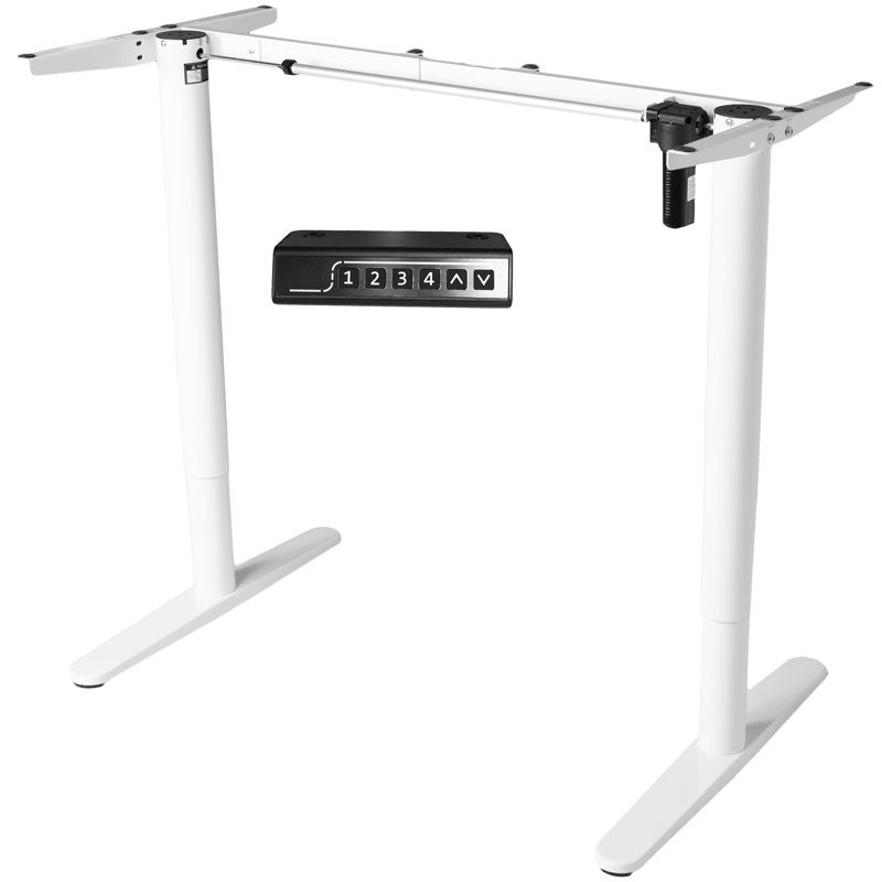VIVO Electric Single Motor Stand Up Desk Frame (Frame Only), White