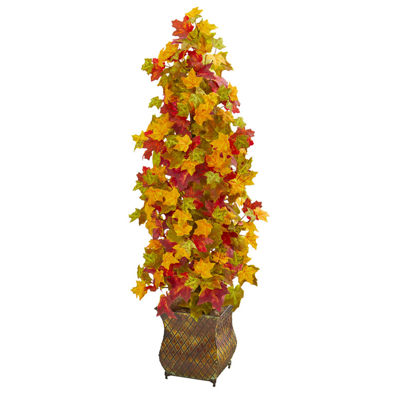 41'' Faux Maple Tree in Metal Planter
