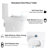 White Ceramic Toilet With 1.1/1.6 , Comfort Height, Soft Close Seat, & Toilet, Ceramic, 15.55 In White, And
