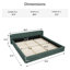  Base de lit tapissier Chenille, lit plateforme avec tête de lit à oreilles-446614102-458068671