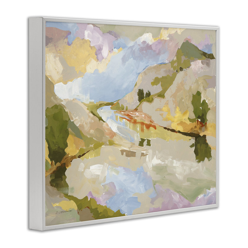 Peinture abstraite à reflet de montagne, estampe numérique par Trevor Copenhaver, H 24 po x l 30 po