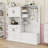 Multifunctional Hall Cabinet with Storage & Hooks, 2-in-1 Left-Right Combination Design-875697461