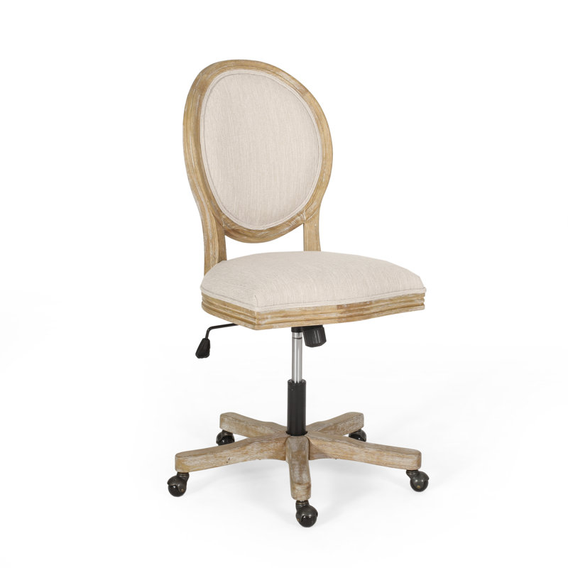 Chaise de bureau Devyn, Naturel