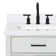 Tidworth 36'' Solid Wood Single Bathroom Vanity with 1.5'' White Quartz Top, Left Offset Rectangular Sink