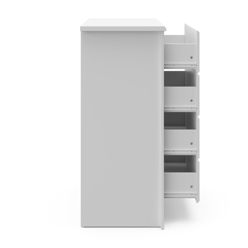 Crescent 4 Drawer Chest, White