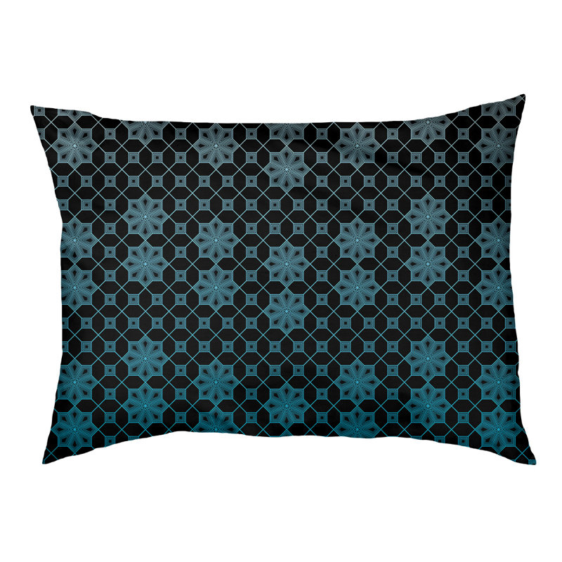 Coussin pour chien Byrge, Petit (l 29,5 po x P 19,5 po x H 9,5 po), Bleu / Noir