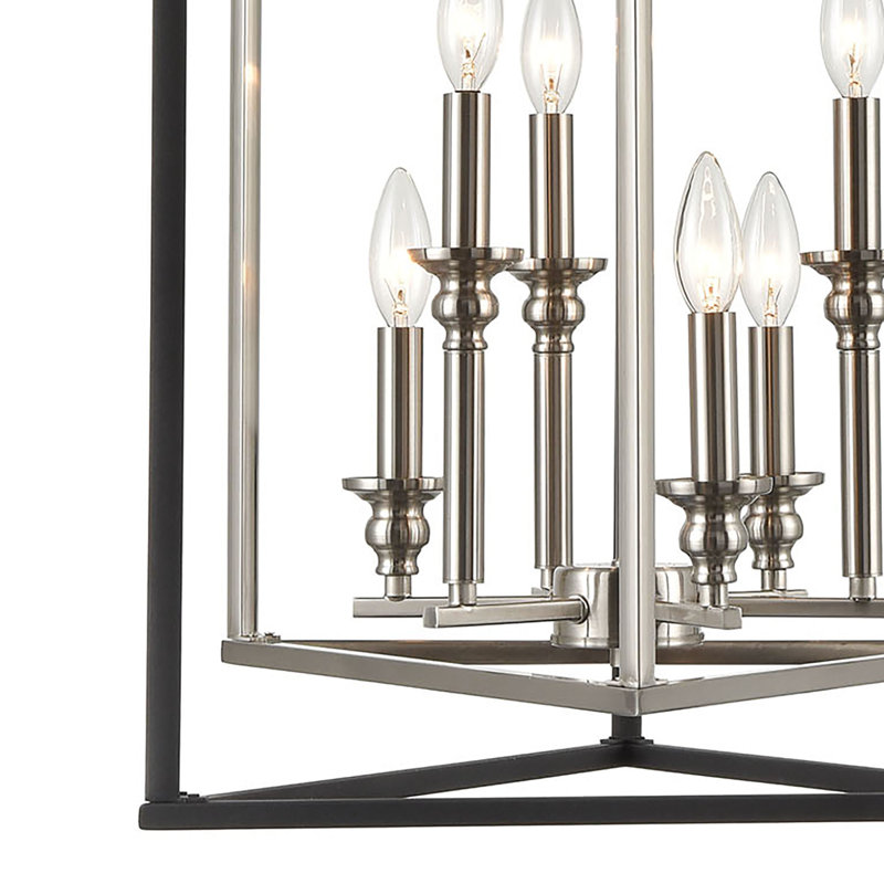 Salinger 19'' Wide 6-Light Pendant - Charcoal, 23" H x 19" W x 19" D, 6 Lights