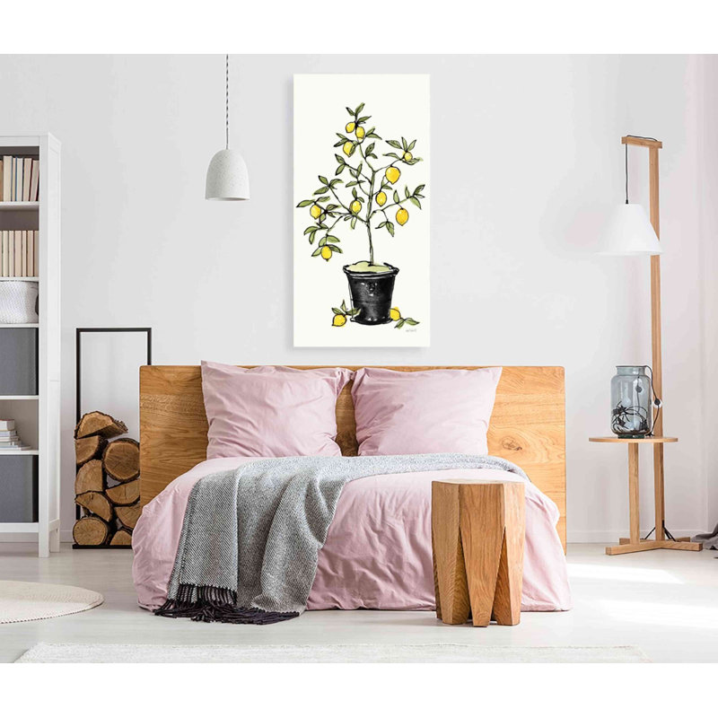 «Citron V» par Anne Tavoletti, art mural sur toile, H 60 po x l 30 po x P 1,5 po