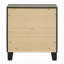 Table de chevet gris clair Farmhouse - Tiroirs de rangement et quincaillerie noire
