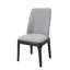 Chaise sans accoudoirs en lin et en chêne gris Madan (ensemble 2 pièces)