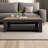 Wenge And Natural Oak Rectangular Coffee Table With Lower Shelf