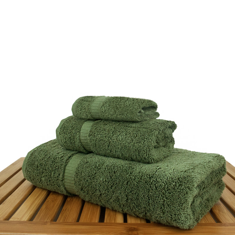 Ensemble de serviettes en coton turc 3 pièces Fixel, Mousse