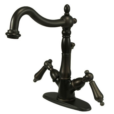 Robinet pour salle de bain à un trou avec ensemble de drain Heritage