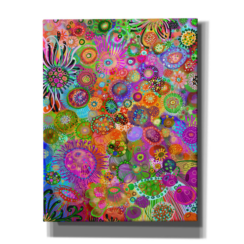 «Colores De Mar2» par Noemi Ibarz, art mural sur toile, H 34 po x l 26 po x P 1,5 po