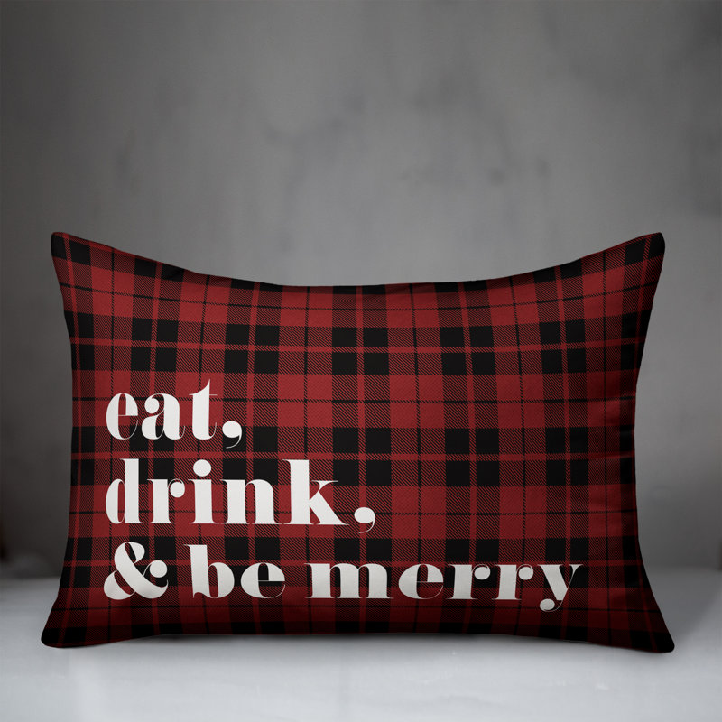  Coussin lombaire Eat Drink and Be Merry, Polyester/ Bourre en polyester