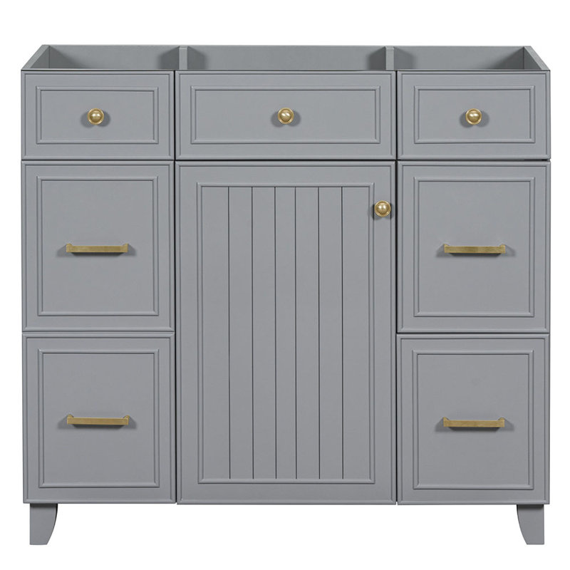 Base de meuble-lavabo simple Cimarr 35,41 po, Gris